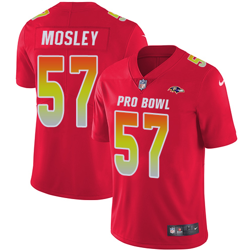 Nike Ravens #57 C.J. Mosley Red Men's Stitched NFL Limited AFC 2018 Pro Bowl Jersey